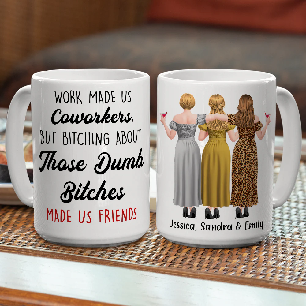 Gossip Turned Coworkers Into Friends - Personalized Custom Coffee Mug - Image 2