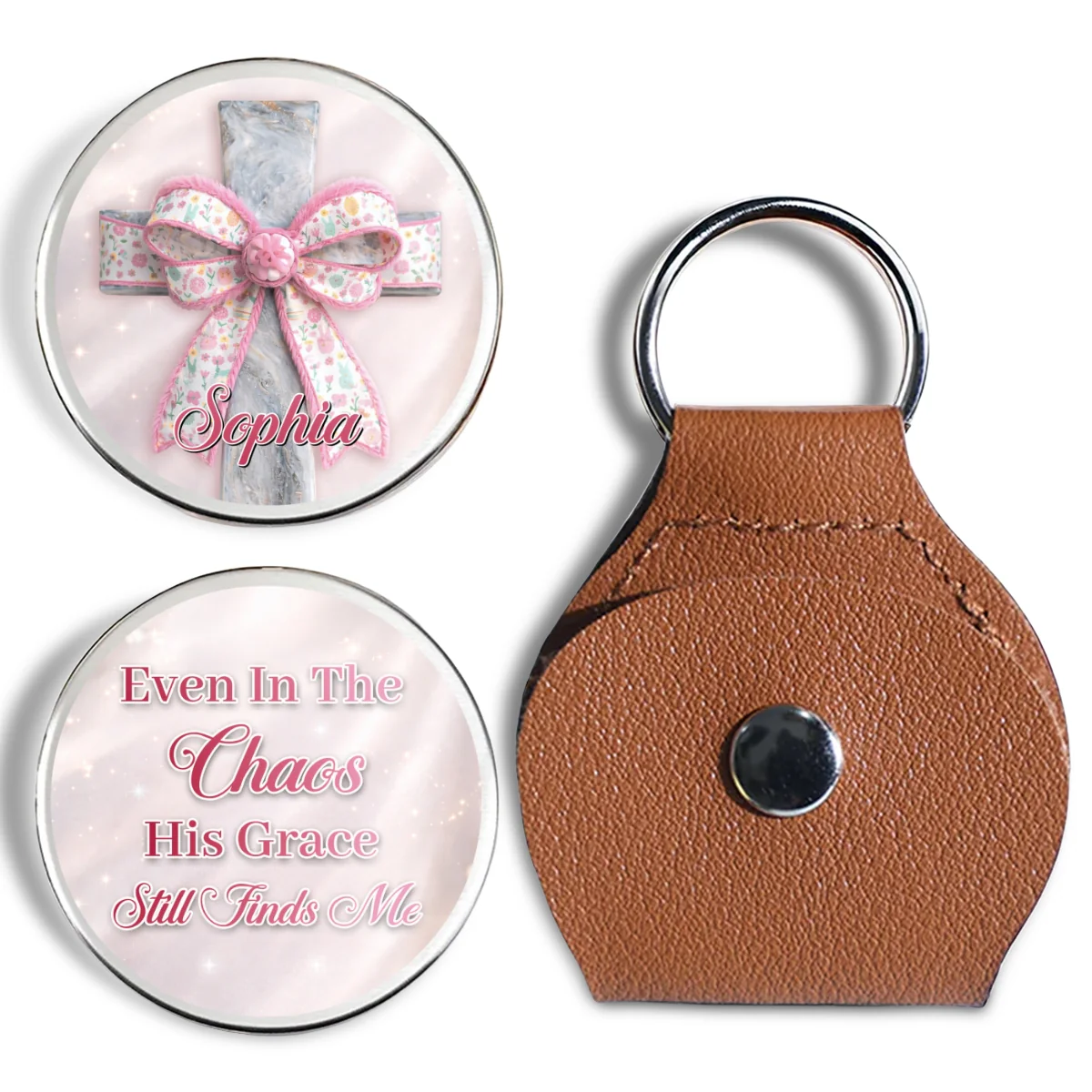 Grace In The Chaos - Personalized Custom Pocket Hug - Image 6
