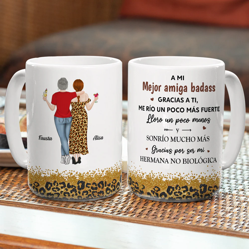 Gracias A Ti Me Río Un Poco Más Fuerte – Taza de café personalizada - Image 5