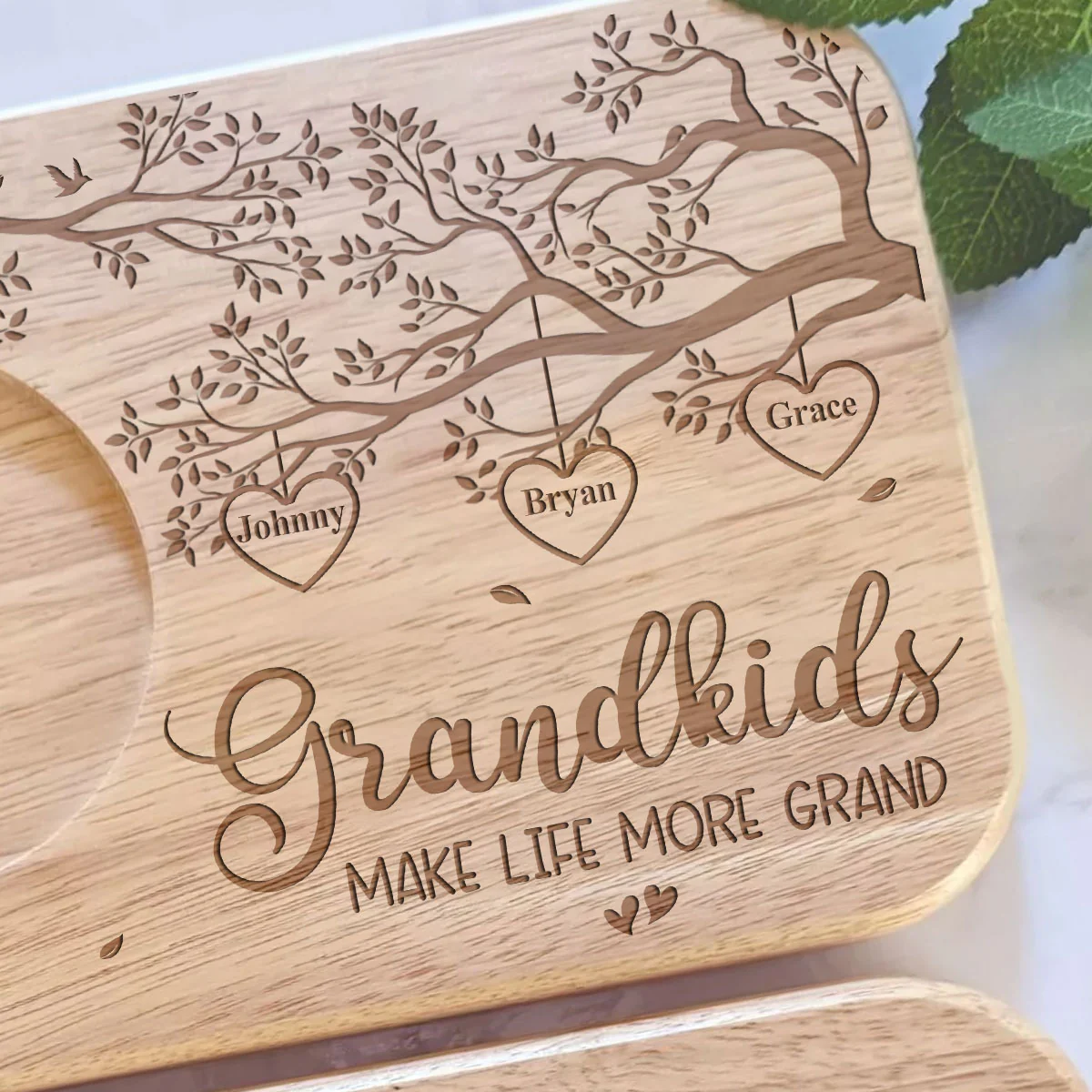 Grandchildren Make Life More Grand - Personalized Custom Wooden Treat Board - Image 4