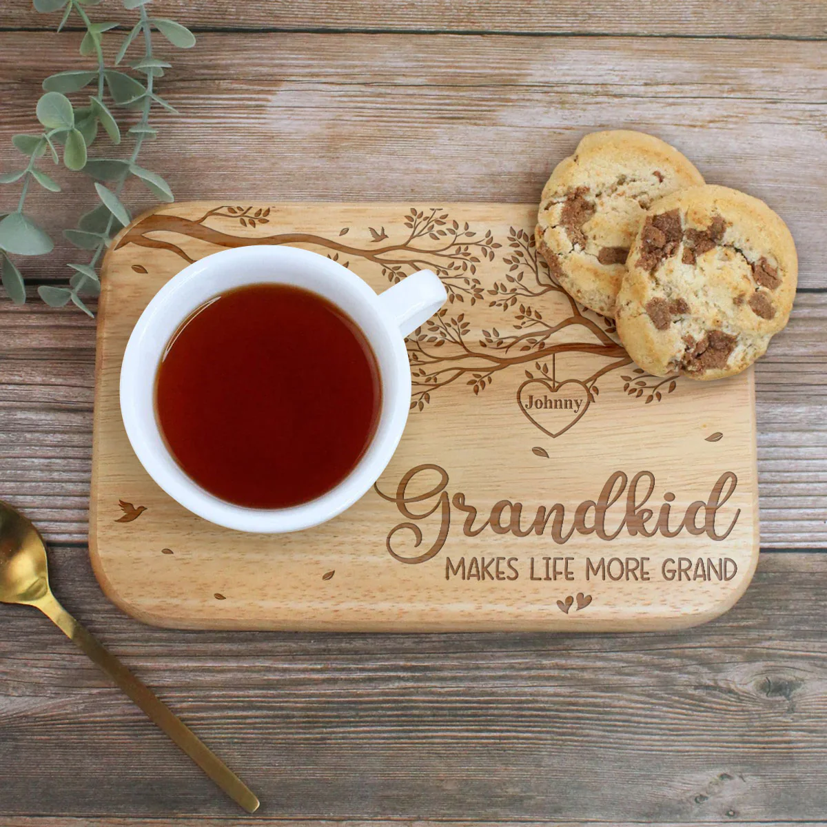 Grandchildren Make Life More Grand - Personalized Custom Wooden Treat Board - Image 5