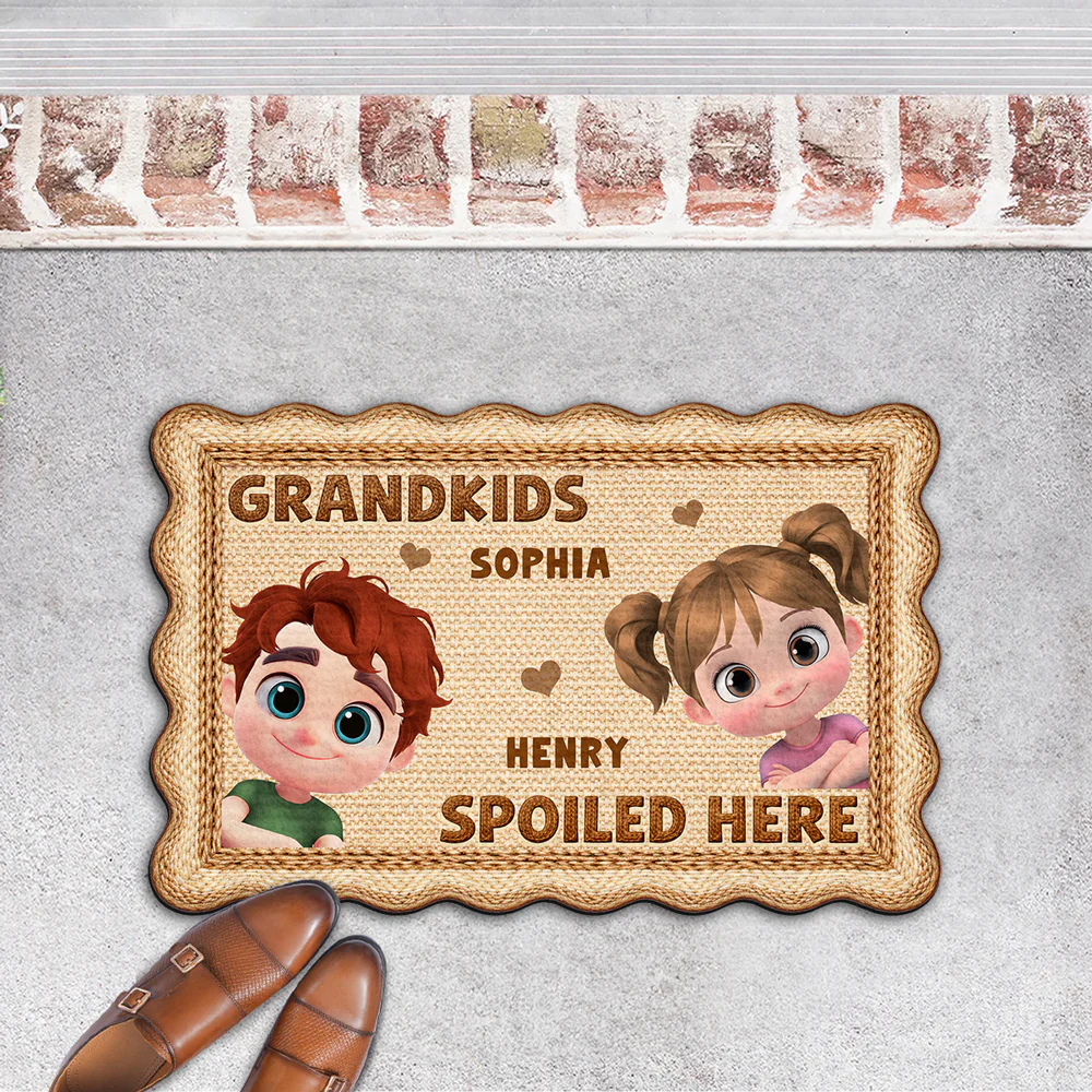 Grandkids Fill Our Hearts - Personalized Custom Doormat - Image 4