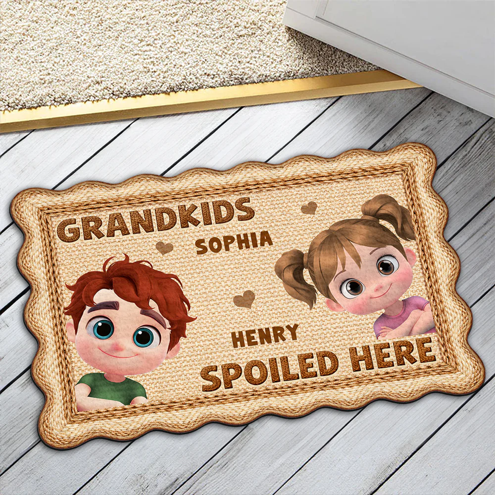 Grandkids Fill Our Hearts - Personalized Custom Doormat - Image 6