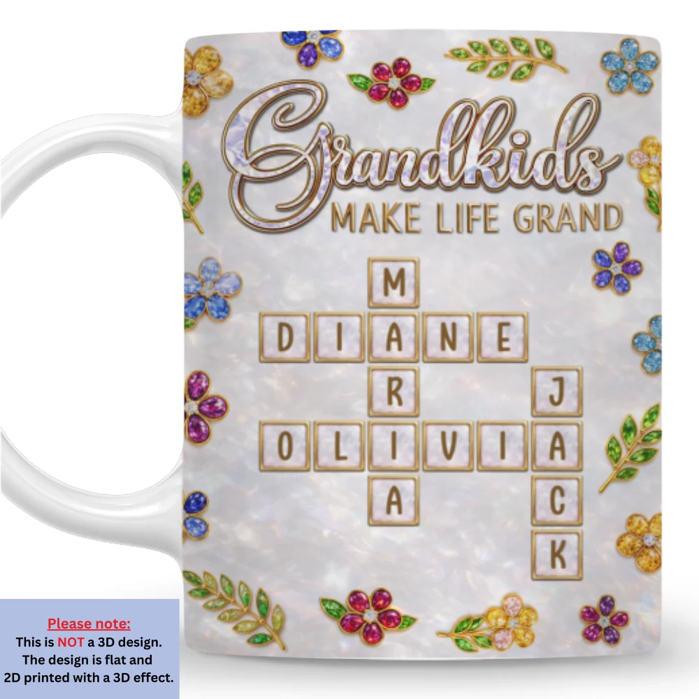 Grandkids Make Life More Grand - Personalized Custom 3D Inflated Effect Mug - Image 7