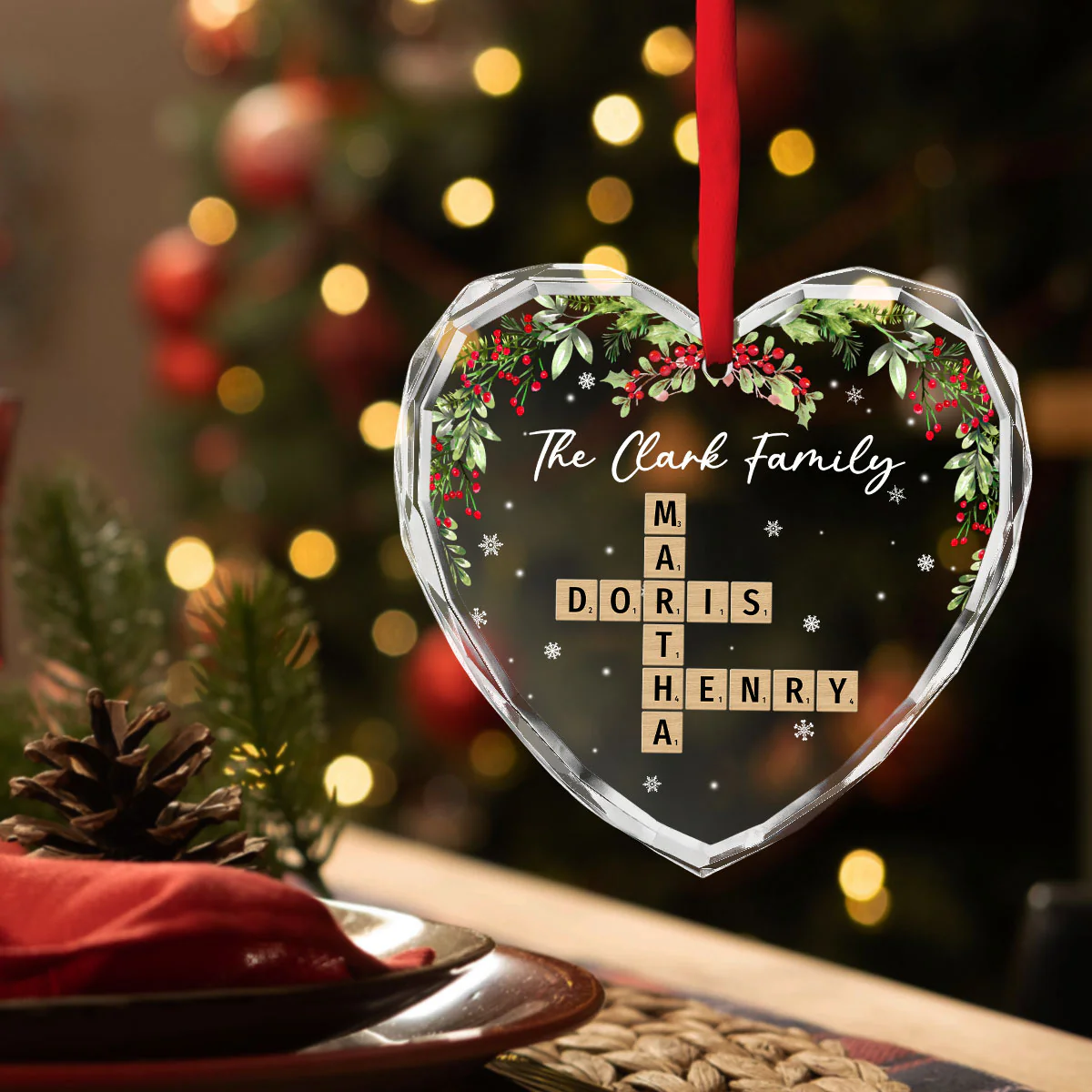 Your Love Melts My Heart - Personalized Custom Glass Ornament - Image 3