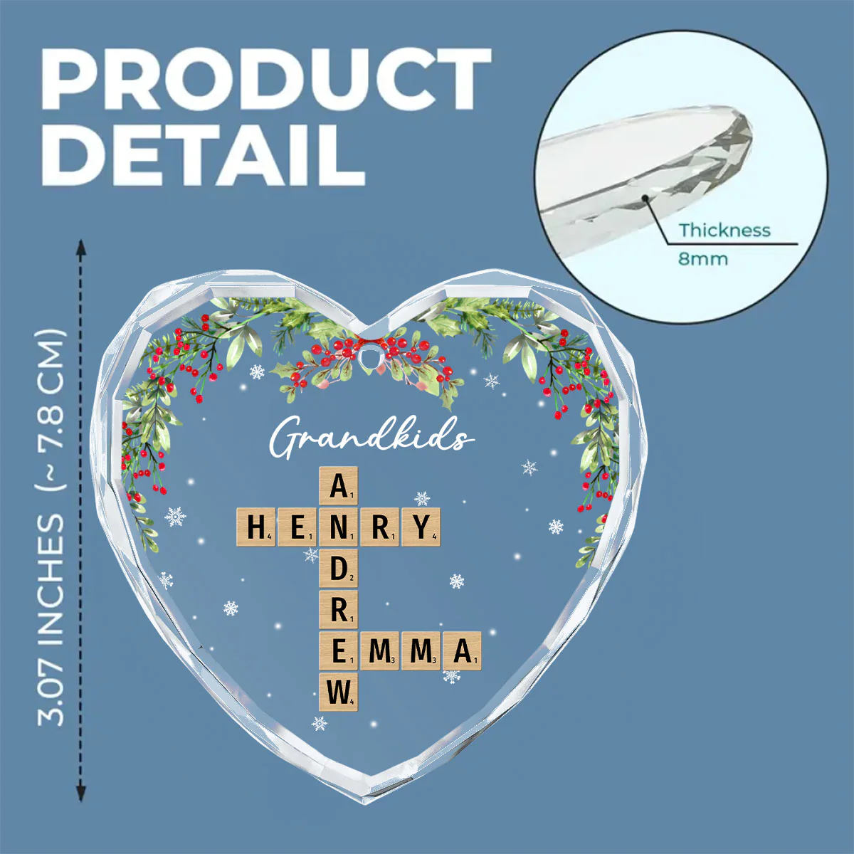 Your Love Melts My Heart - Personalized Custom Glass Ornament - Image 6