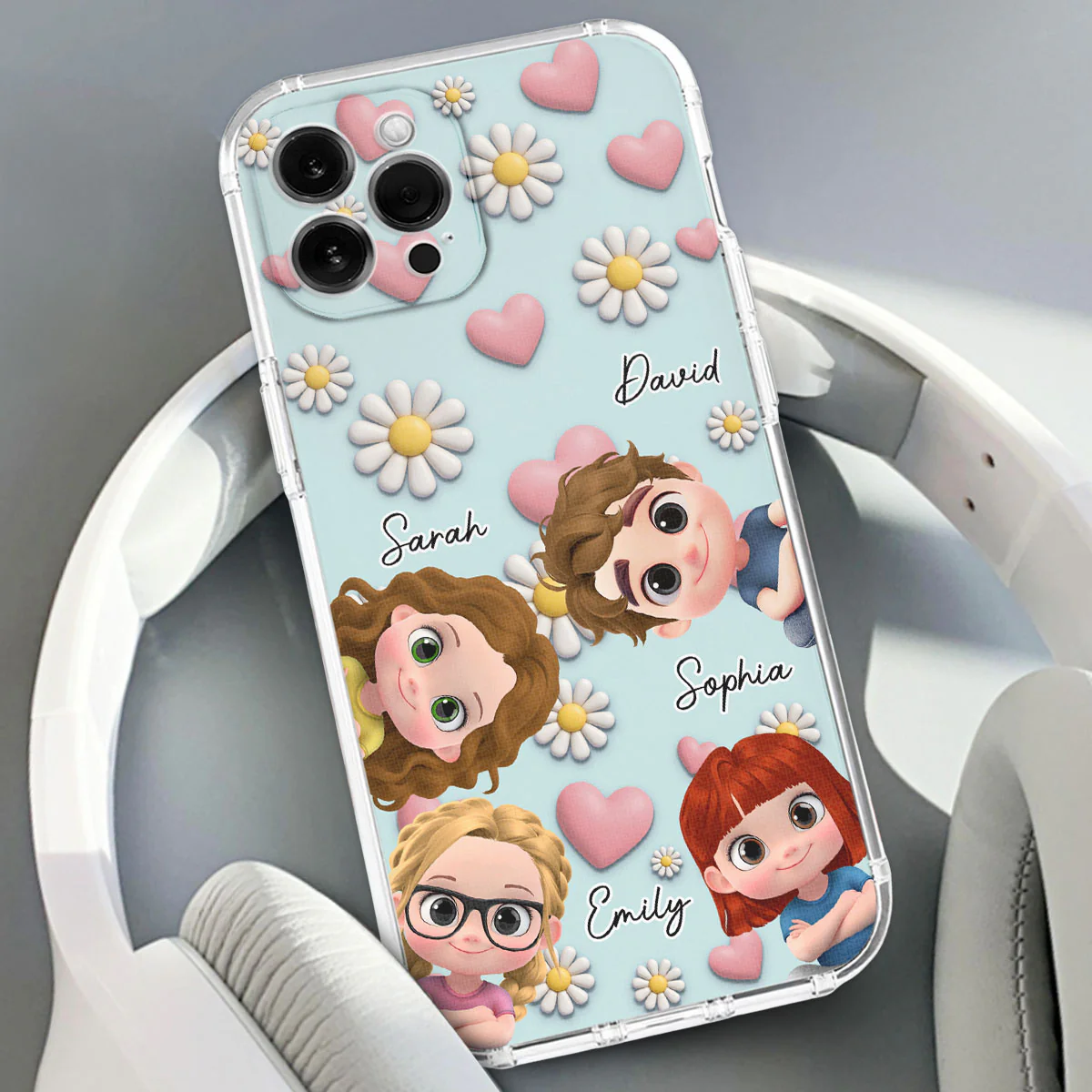 Grandkids Over Everything - Personalized Custom 3D Effect Phone Case - Image 3