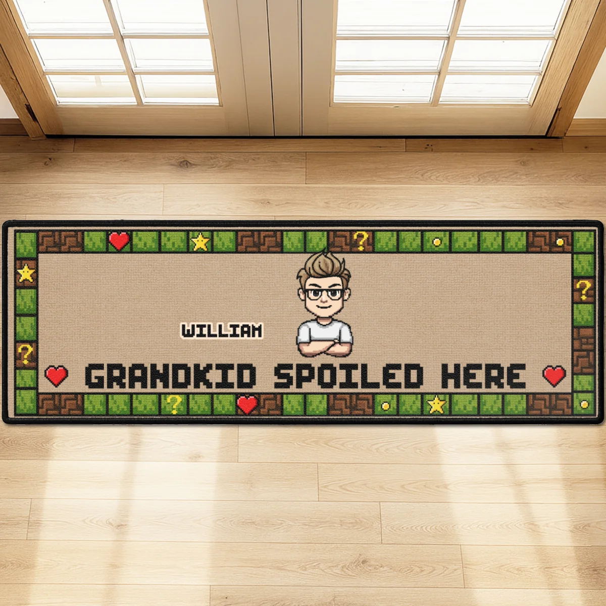Grandkids Spoiled Here - Personalized Custom Runner Rug - Image 5