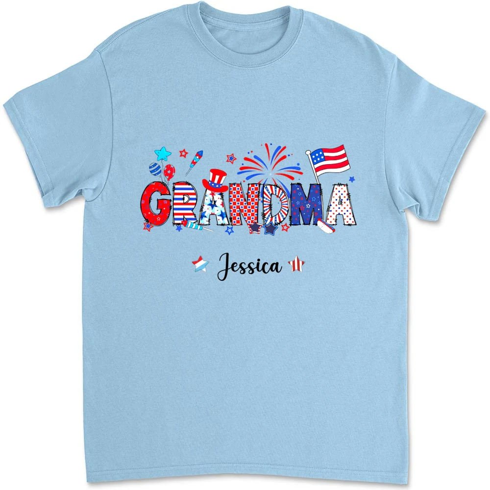 Grandma 4th Of July - Personalized Custom Shirt - Image 11