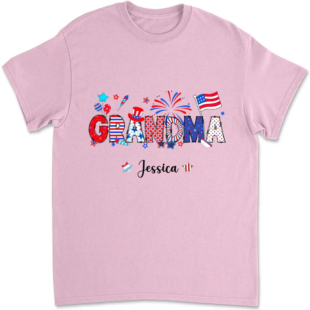 Grandma 4th Of July - Personalized Custom Shirt - Image 12