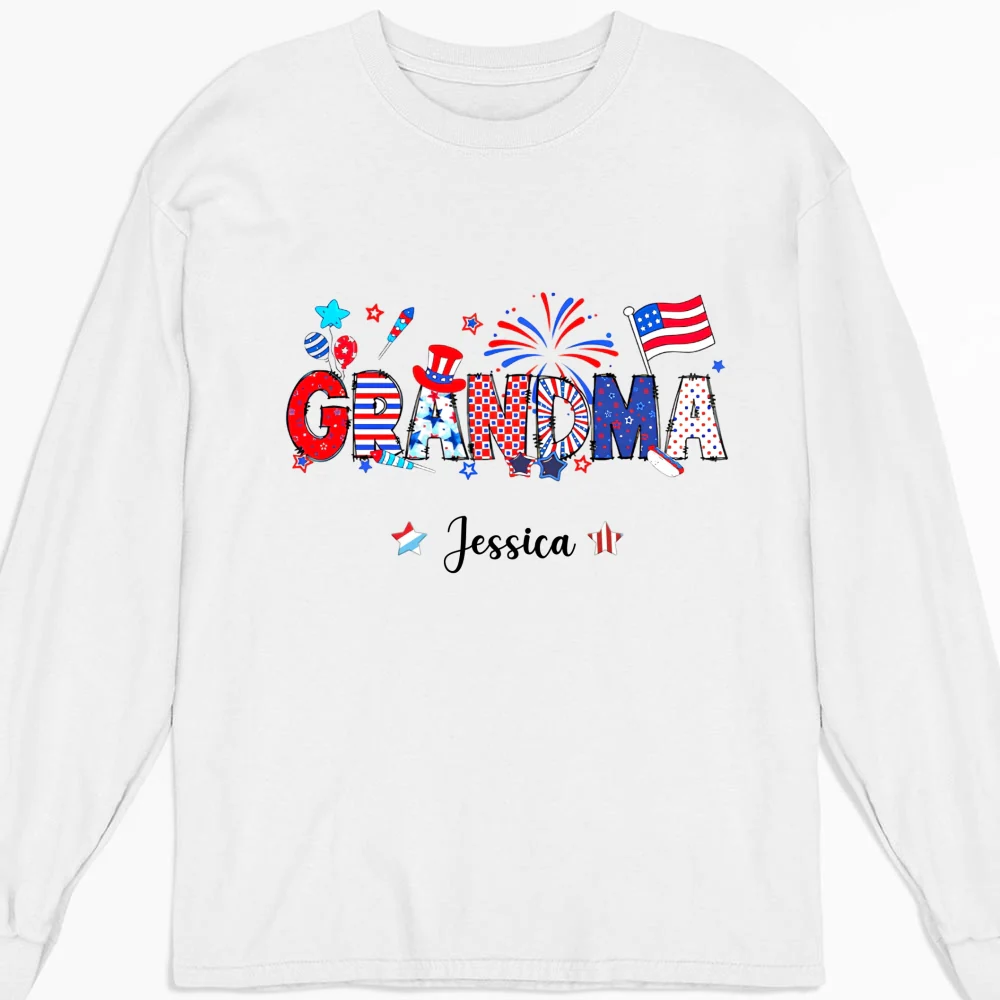 Grandma 4th Of July - Personalized Custom Shirt - Image 13