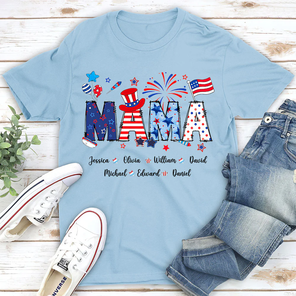 Grandma 4th Of July - Personalized Custom Shirt - Image 2