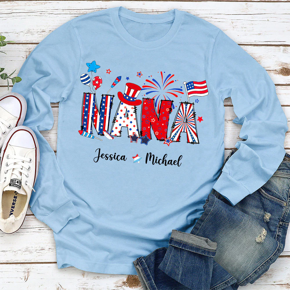Grandma 4th Of July - Personalized Custom Shirt - Image 5