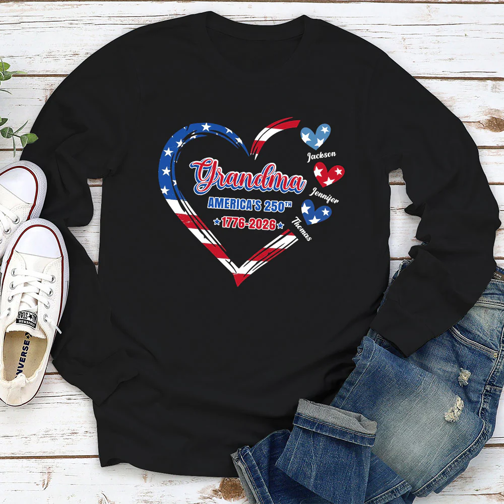 Grandma America 250th Anniversary - Personalized Custom Shirt - Image 4