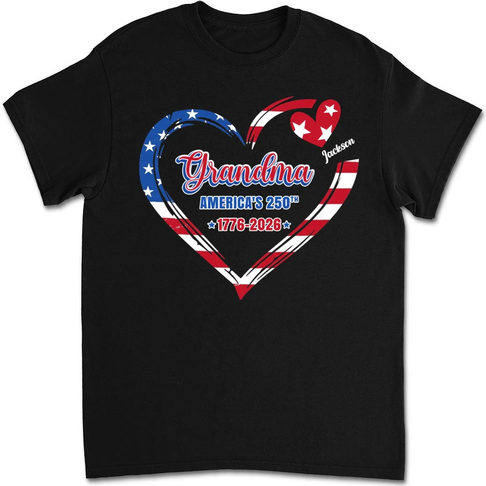 Grandma America 250th Anniversary - Personalized Custom Shirt - Image 6