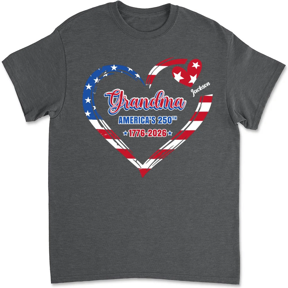 Grandma America 250th Anniversary - Personalized Custom Shirt - Image 7