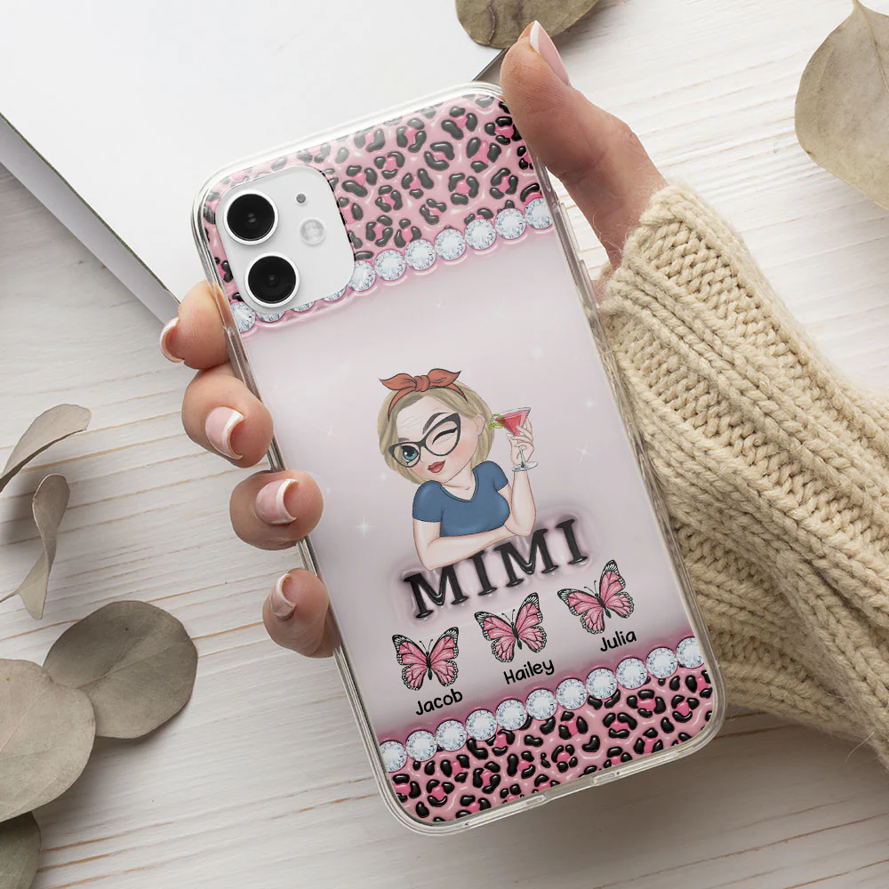 Grandma And Kids - Personalized Custom 3D Inflated Effect Phone Case - Image 2