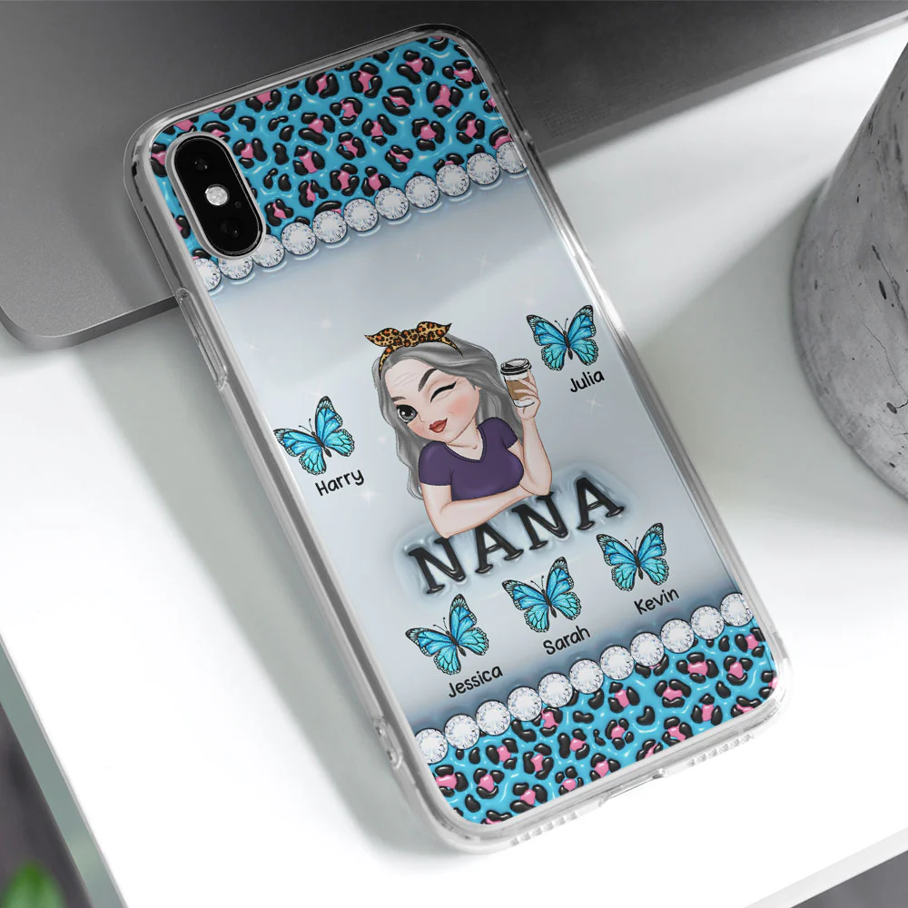 Grandma And Kids - Personalized Custom 3D Inflated Effect Phone Case - Image 3
