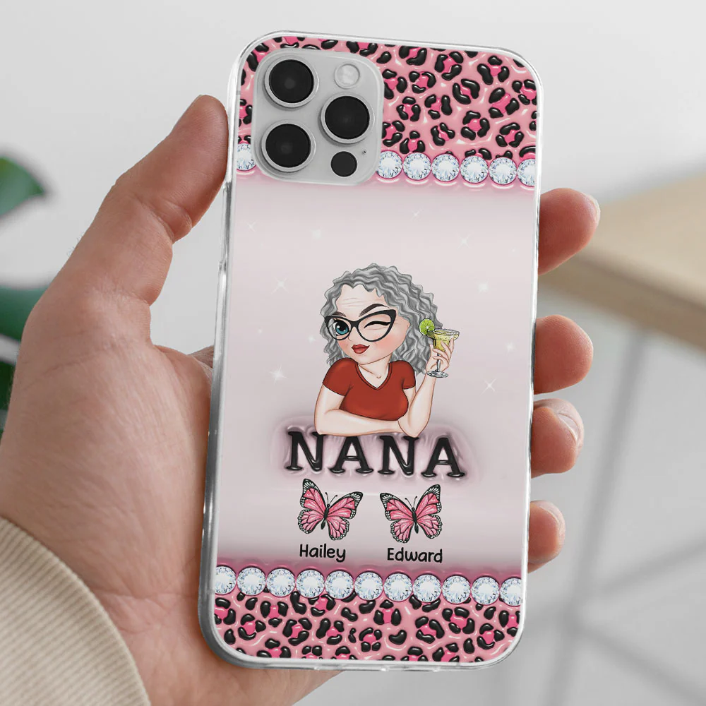 Grandma And Kids - Personalized Custom 3D Inflated Effect Phone Case - Image 4
