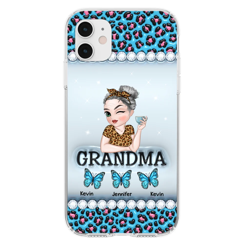 Grandma And Kids - Personalized Custom 3D Inflated Effect Phone Case - Image 7