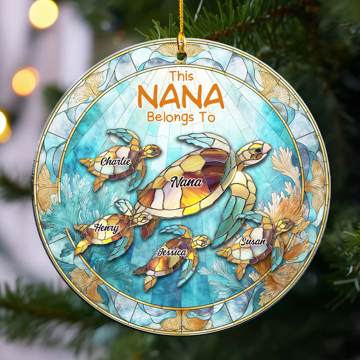 Grandma Belongs To - Personalized Custom Acrylic Ornament - Image 3