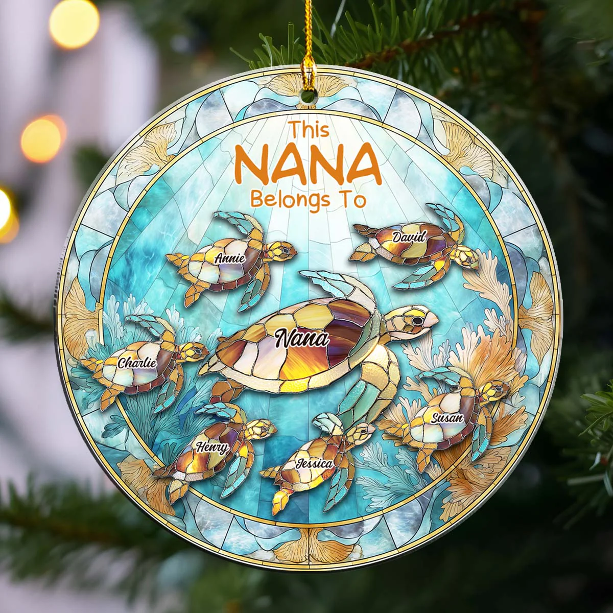 Grandma Belongs To - Personalized Custom Acrylic Ornament - Image 4