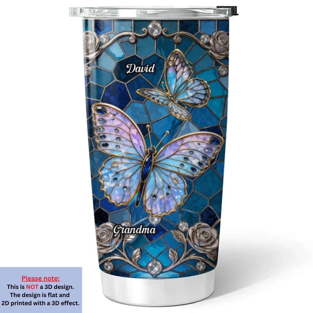 Grandma Blink - Personalized Custom 3D Inflated Effect Tumbler - Image 7