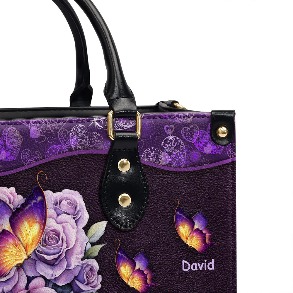 Grandma Butterfly - Personalized Custom Leather Bag - Image 6
