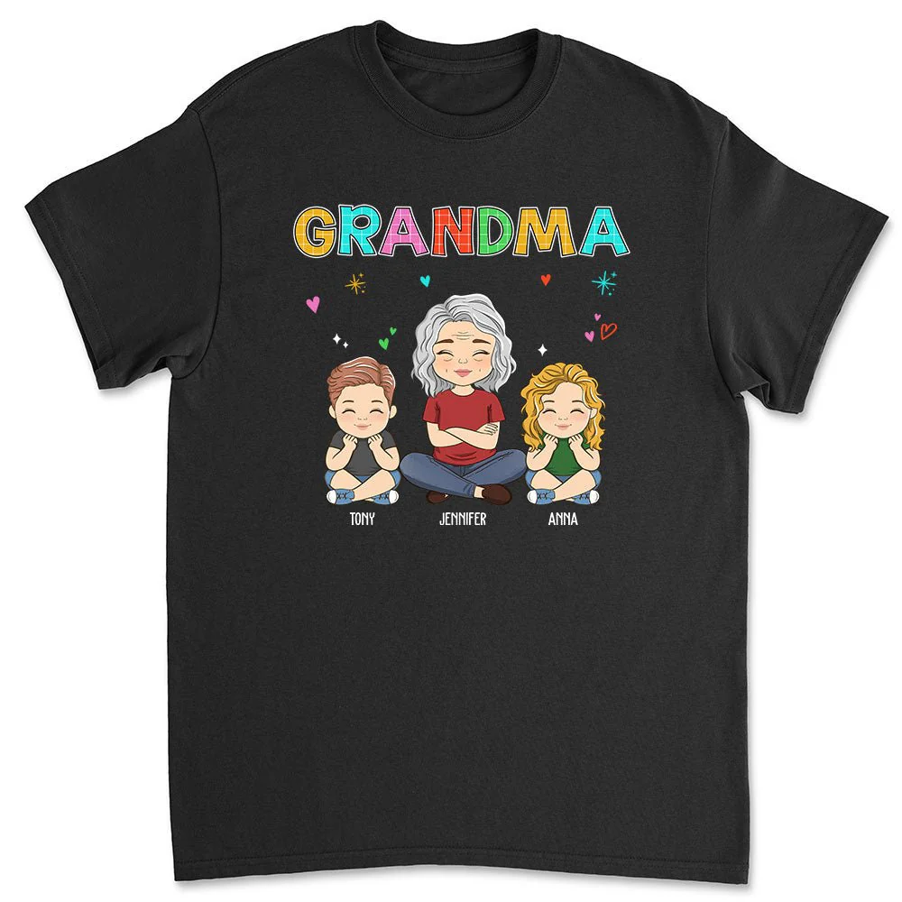 Grandma Colorful - Personalized Custom Unisex T-shirt