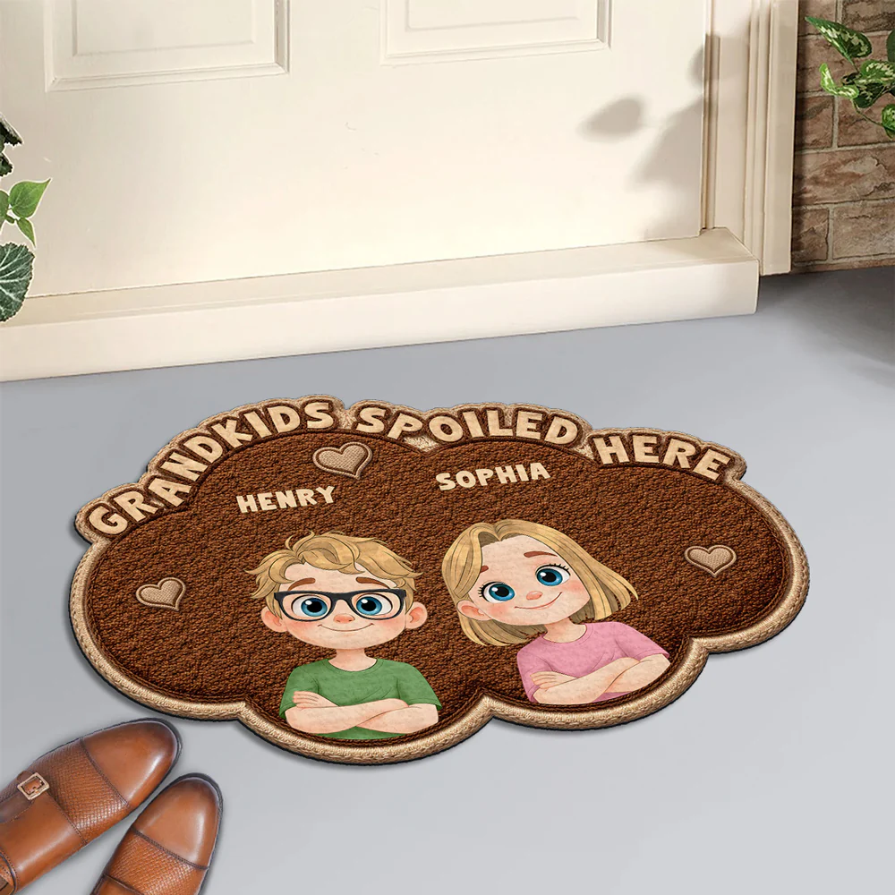 Grandma Craft Crew - Personalized Custom Doormat - Image 4