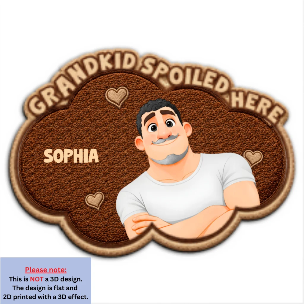 Grandma Craft Crew - Personalized Custom Doormat - Image 8