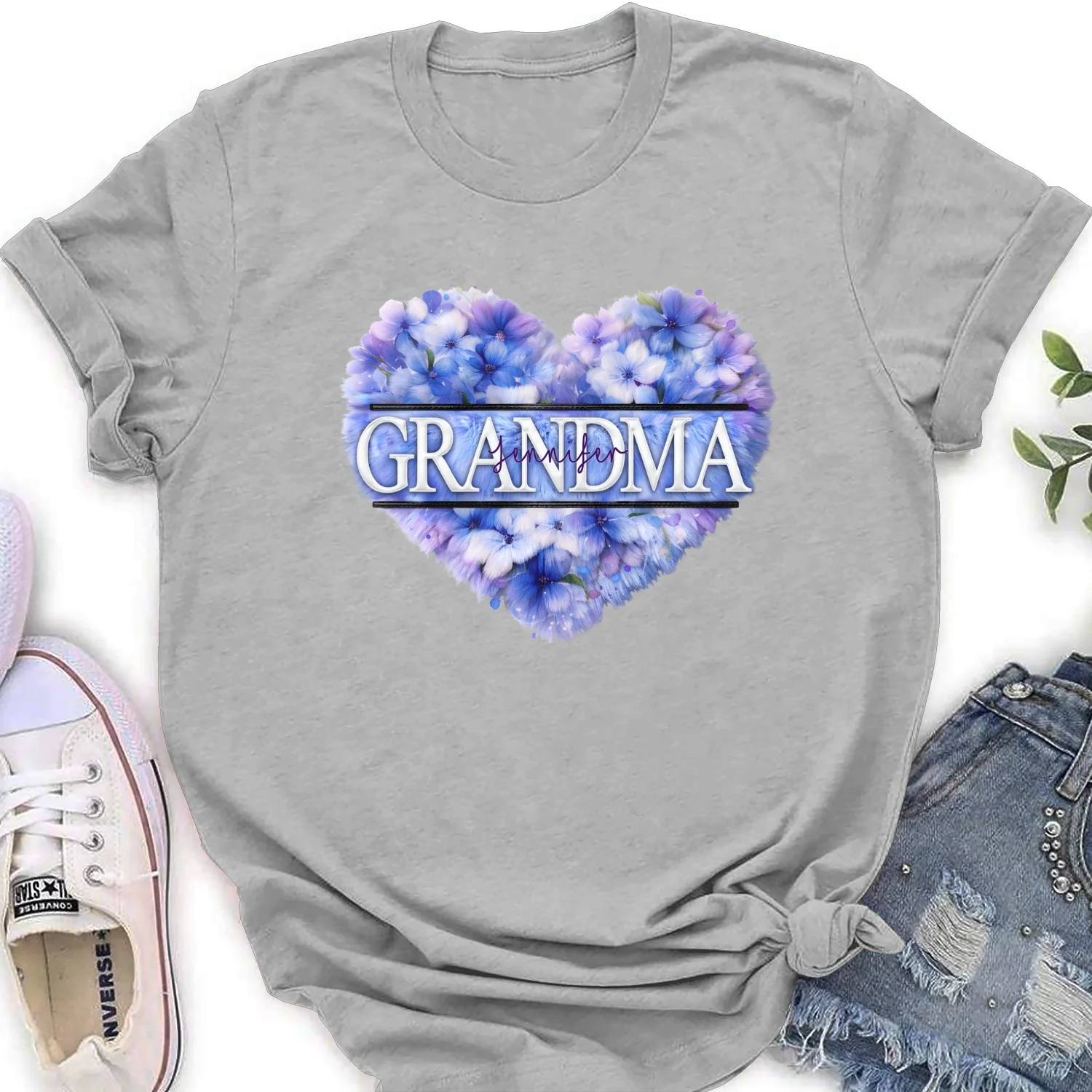 Grandma Custom Birth Month Flower - Personalized Custom Shirt - Image 16
