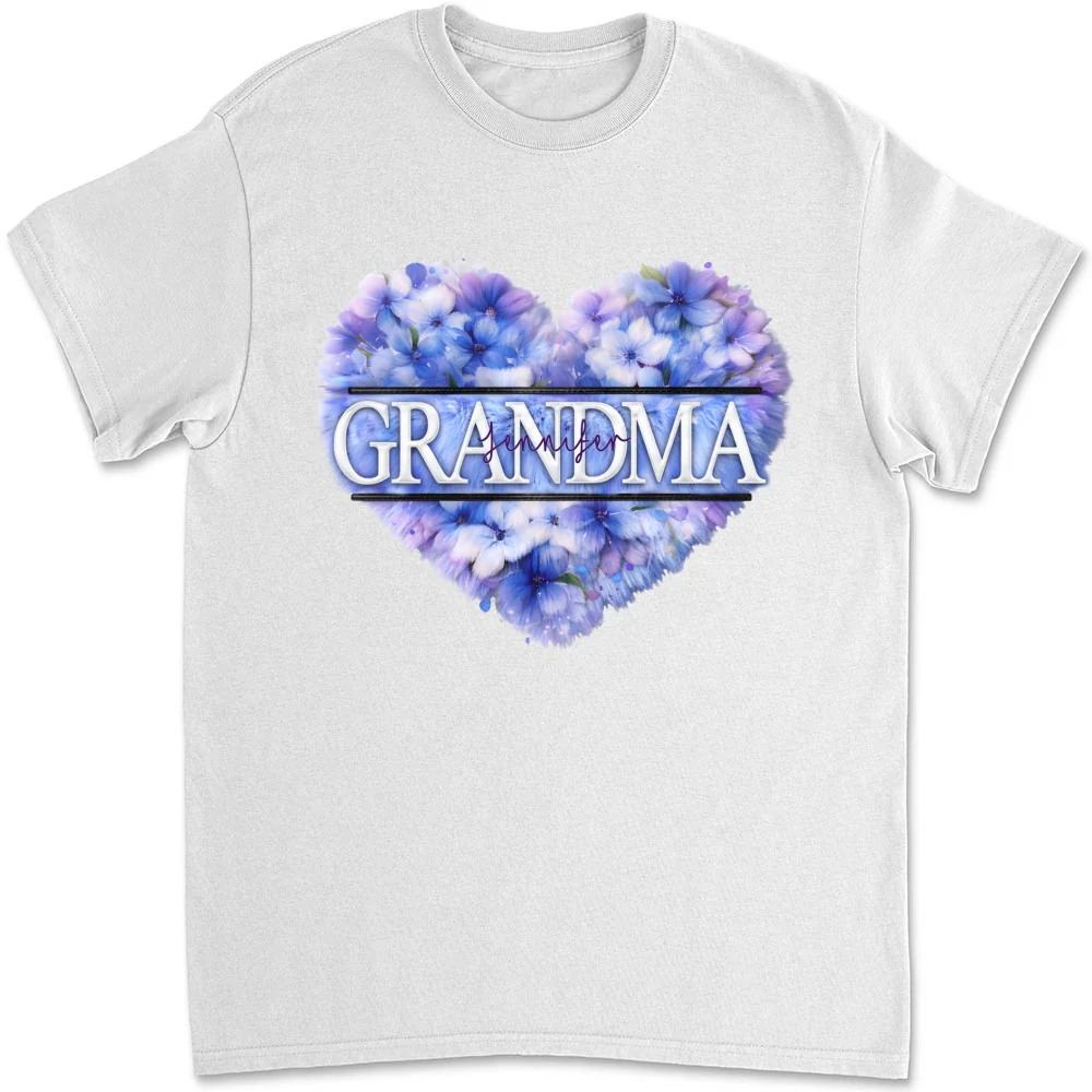 Grandma Custom Birth Month Flower - Personalized Custom Shirt - Image 5