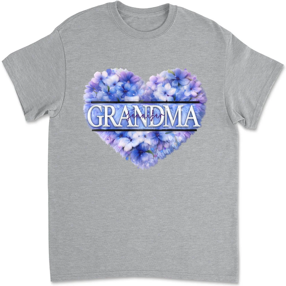 Grandma Custom Birth Month Flower - Personalized Custom Shirt - Image 6