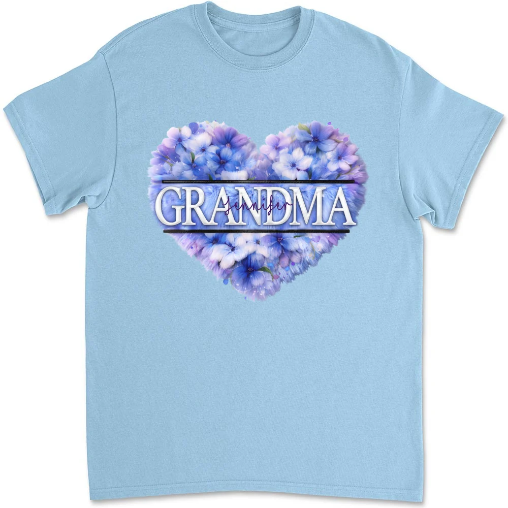 Grandma Custom Birth Month Flower - Personalized Custom Shirt - Image 7