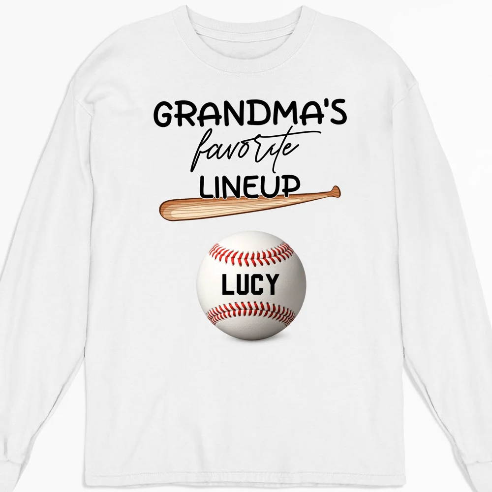 Grandma Favorite Lineup - Personalized Custom Shirt - Image 22