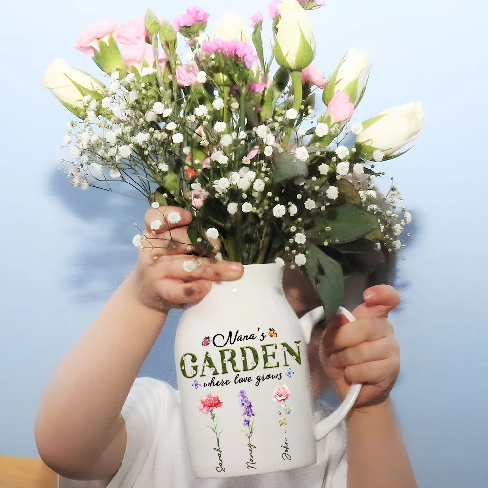 Grandma Garden - Personalized Custom Flower Vase - Image 3