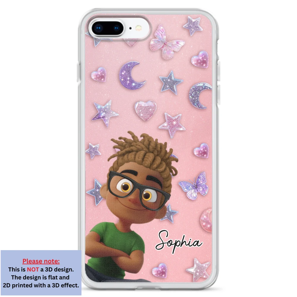 Grandma Glitter Galaxy Vibes - Personalized Custom 3D Effect Phone Case - Image 7