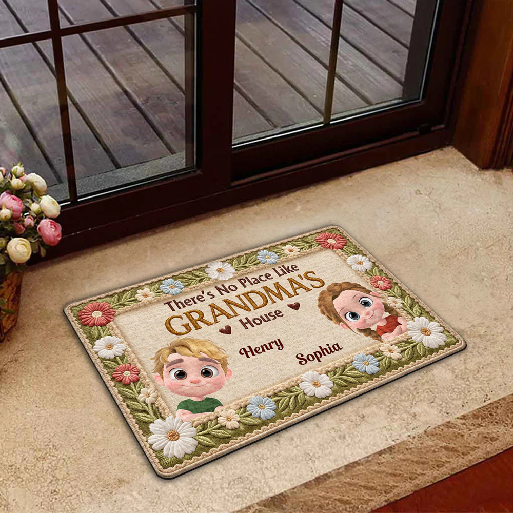 Grandma Happy Home - Personalized Custom Doormat - Image 4