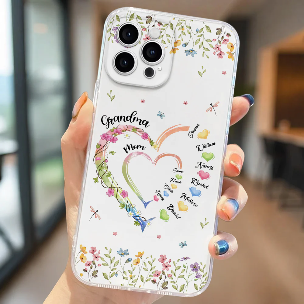Grandma Hearts - Personalized Custom Phone Case - Image 2