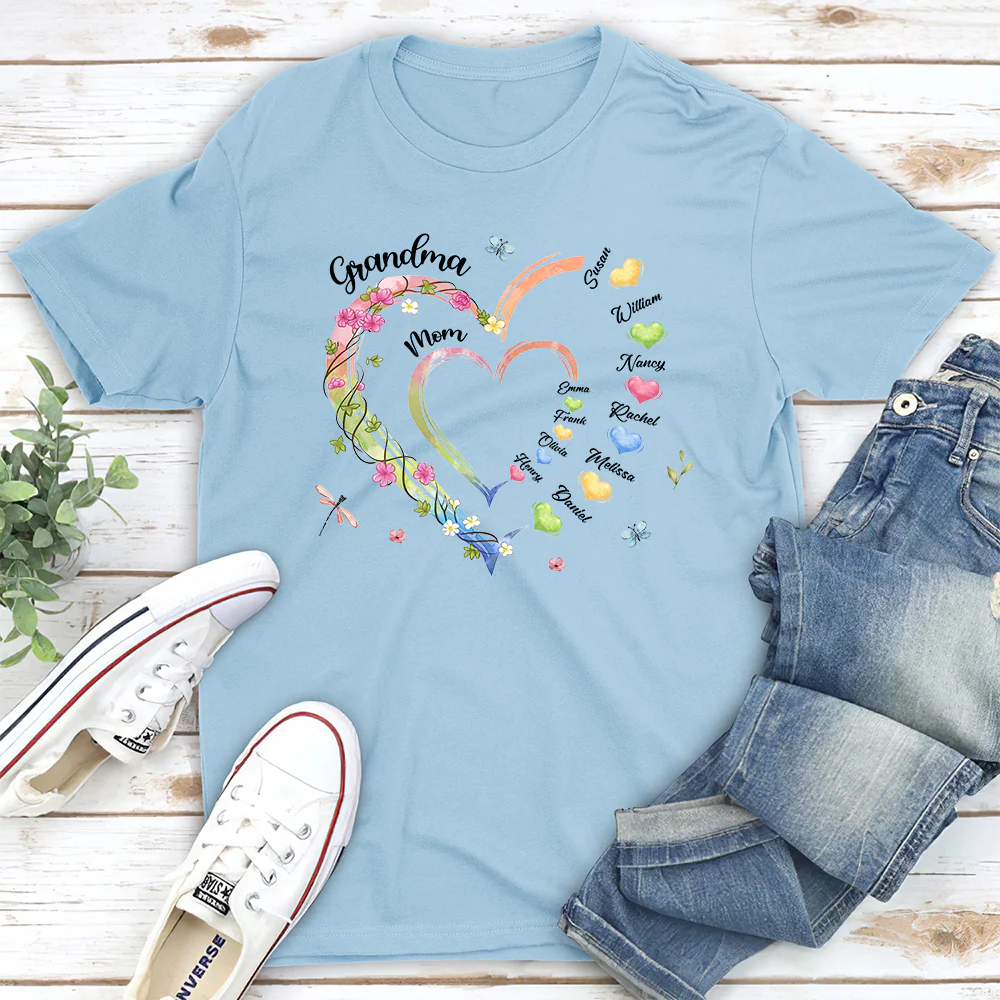 Grandma Hearts - Personalized Custom Shirt - Image 3