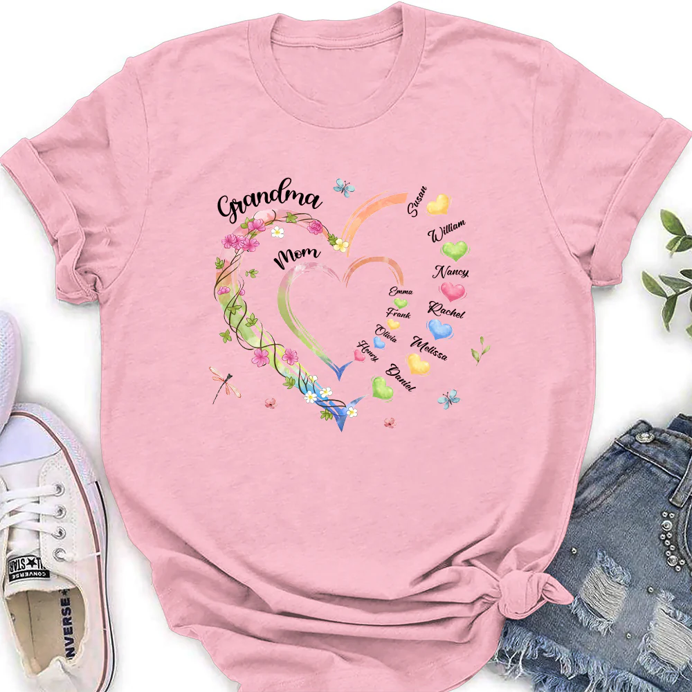Grandma Hearts - Personalized Custom Shirt - Image 4
