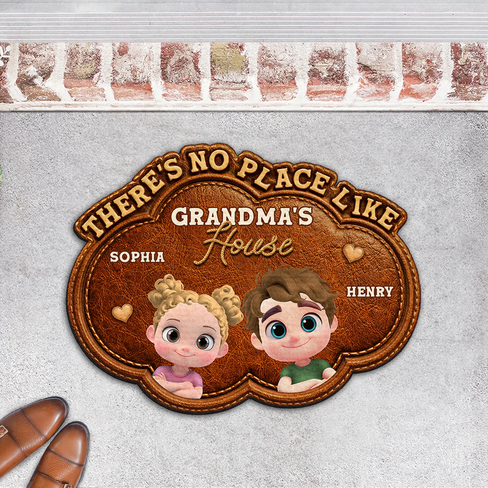 Grandma House Happy Place - Personalized Custom Doormat - Image 3
