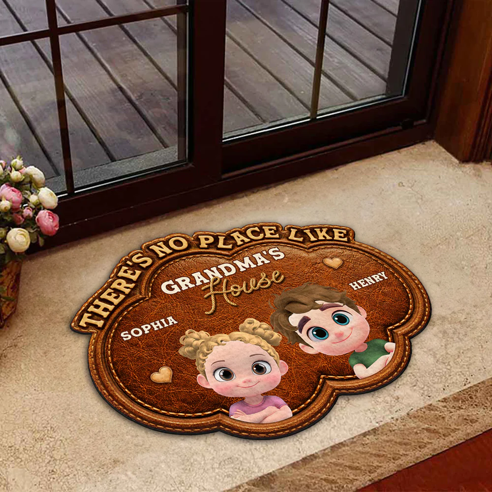 Grandma House Happy Place - Personalized Custom Doormat - Image 4
