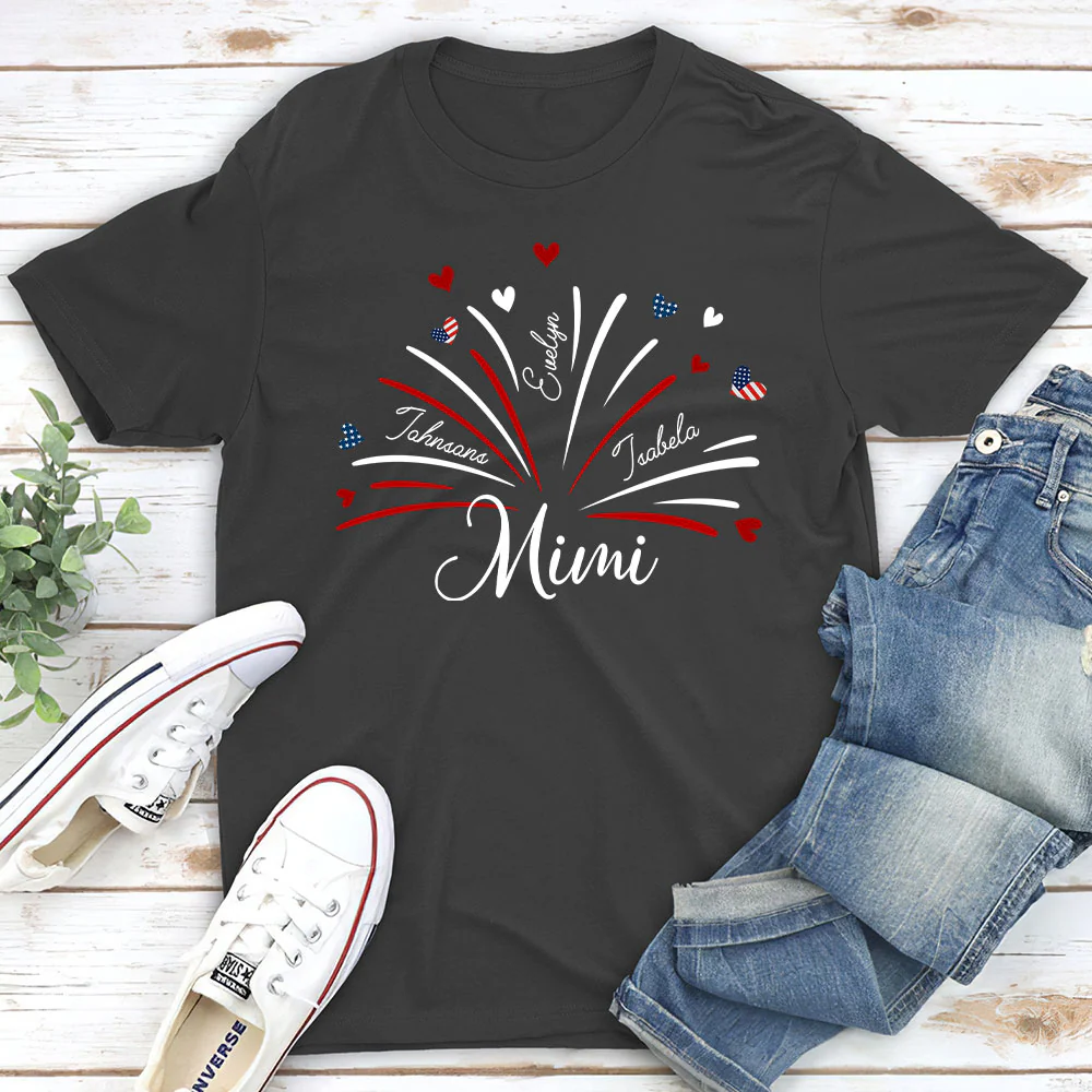 Grandma Independence Day - Personalized Custom Shirt - Image 2