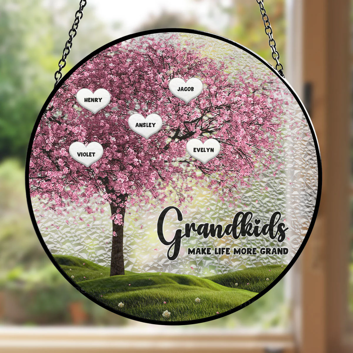 Grandma Life - Personalized Custom Window Hanging Suncatcher - Image 5