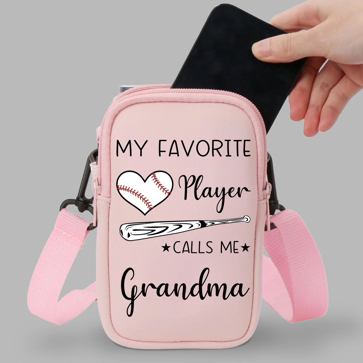 Grandma Little Champion - Personalized Custom Water Bottle Carrier Bag - Image 7