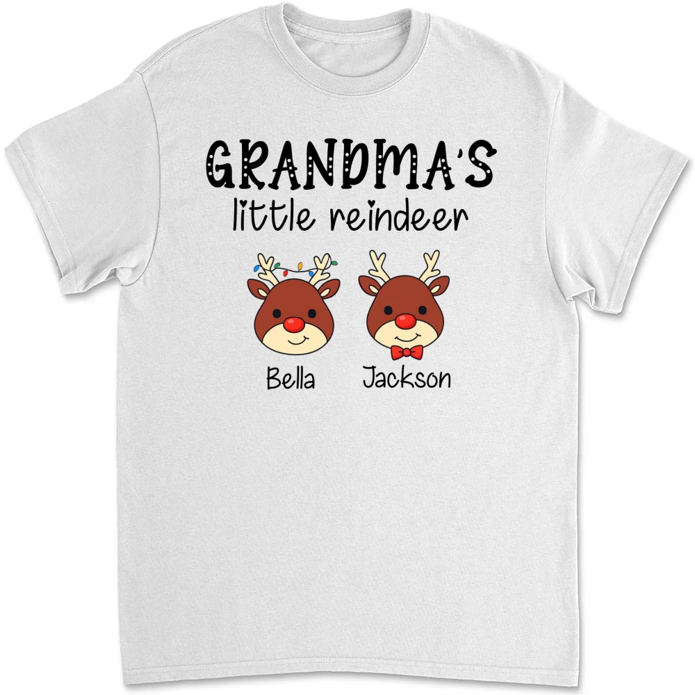Grandma Little Reindeer Spread Christmas Joy - Personalized Custom Shirt - Image 9