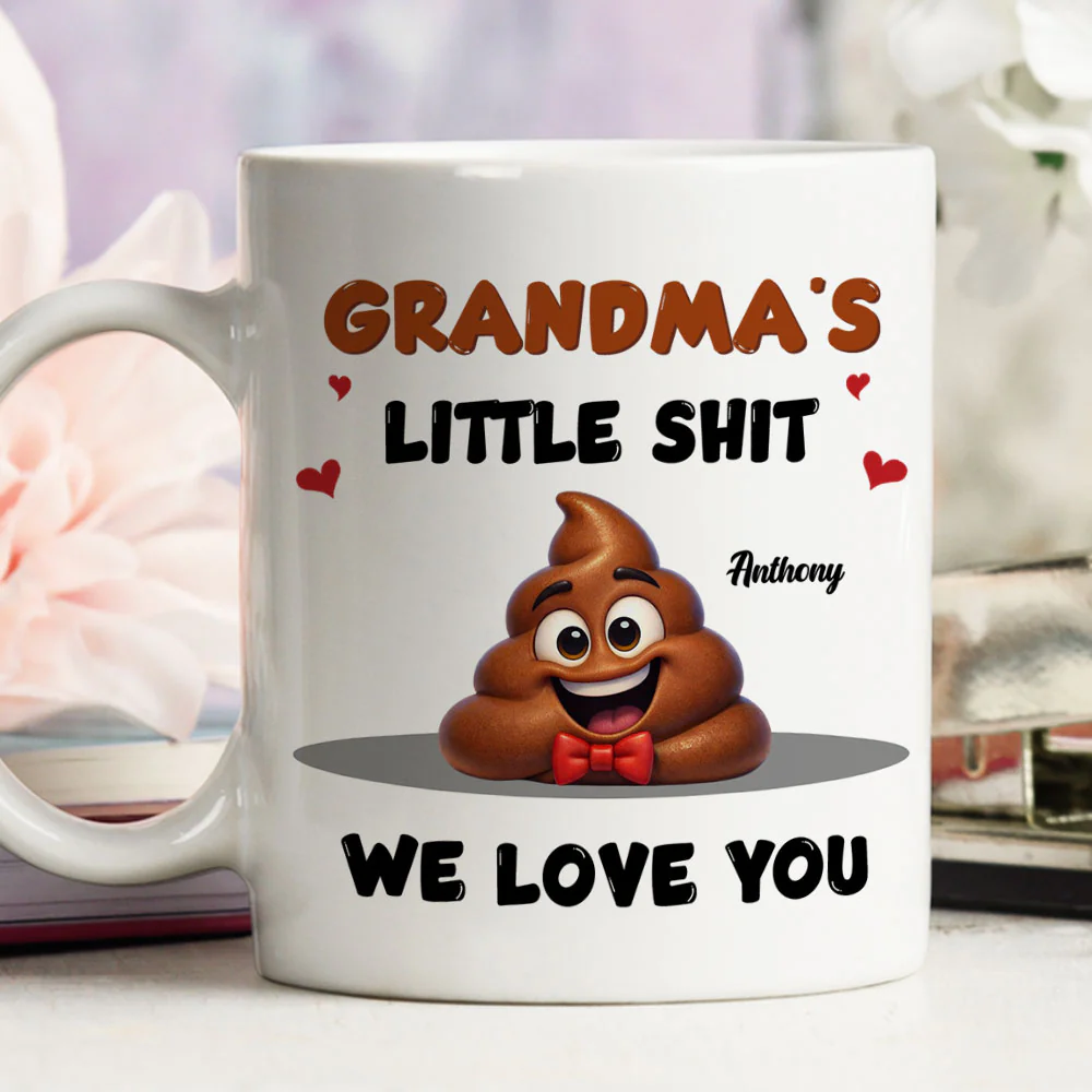 Grandma Little Shits - Personalized Custom Coffee Mug - Image 2