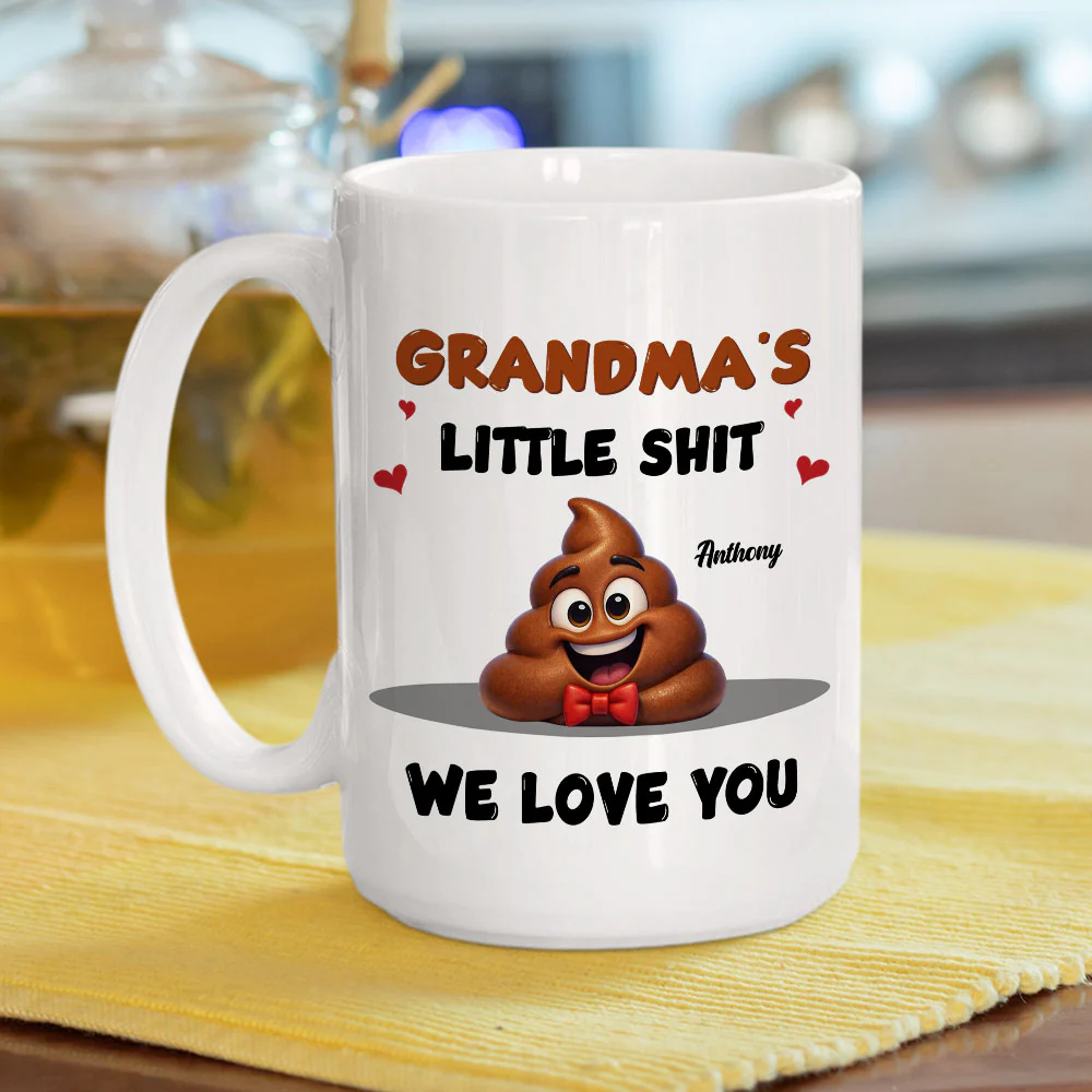 Grandma Little Shits - Personalized Custom Coffee Mug - Image 5